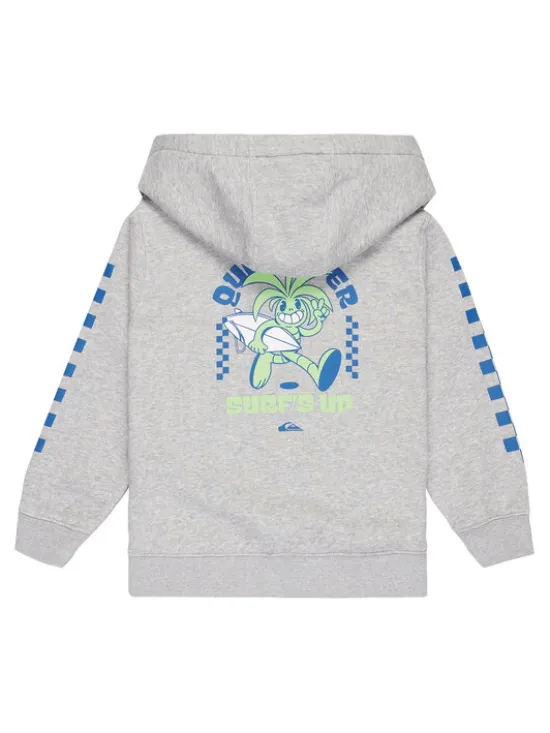 Quiksilver Bluza Graphic Zips EQKFT03407 Szary Regular Fit