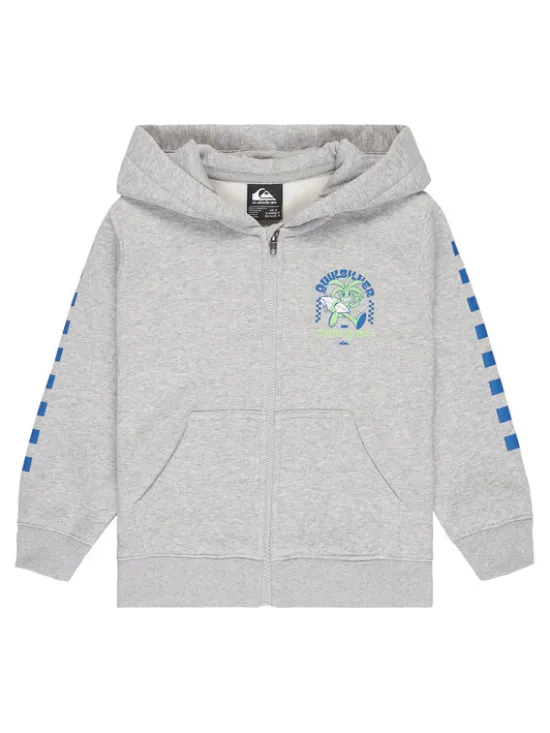 Quiksilver Bluza Graphic Zips EQKFT03407 Szary Regular Fit
