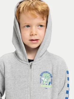 Quiksilver Bluza Graphic Zips EQKFT03407 Szary Regular Fit