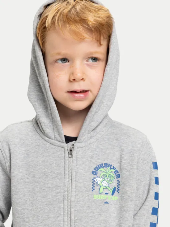 Quiksilver Bluza Graphic Zips EQKFT03407 Szary Regular Fit