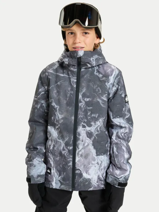 Quiksilver Kurtka snowboardowa Mission Printed EQBTJ03223 Szary Regular Fit