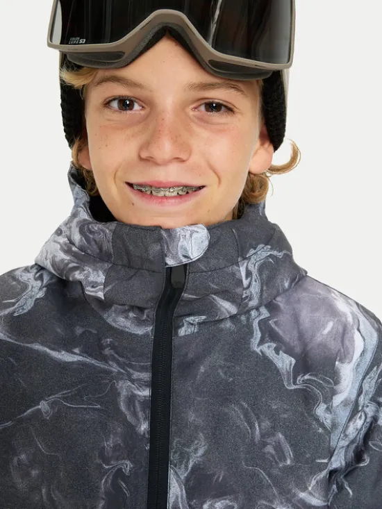 Quiksilver Kurtka snowboardowa Mission Printed EQBTJ03223 Szary Regular Fit