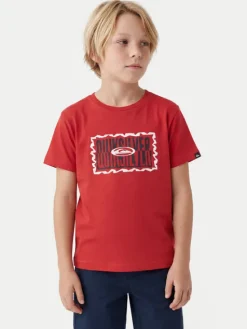 Quiksilver T-Shirt Ev Gotam Foam EQKZT03568 Czerwony Regular Fit