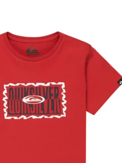 Quiksilver T-Shirt Ev Gotam Foam EQKZT03568 Czerwony Regular Fit