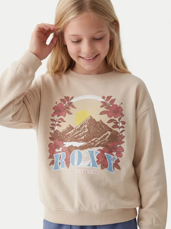 Roxy Bluza Morning Hike Brushed ERGFT04027 Beżowy Regular Fit