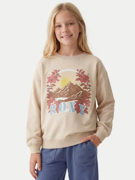 Roxy Bluza Morning Hike Brushed ERGFT04027 Beżowy Regular Fit