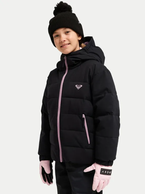 Roxy Kurtka narciarska Snowyhill ERGTJ03205 Czarny Regular Fit