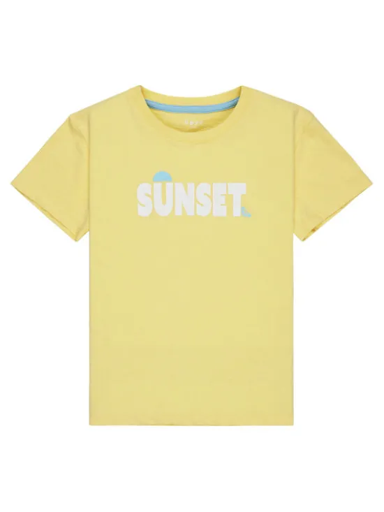 Roxy T-Shirt Orchid Art ERGZT04142 Żółty Regular Fit