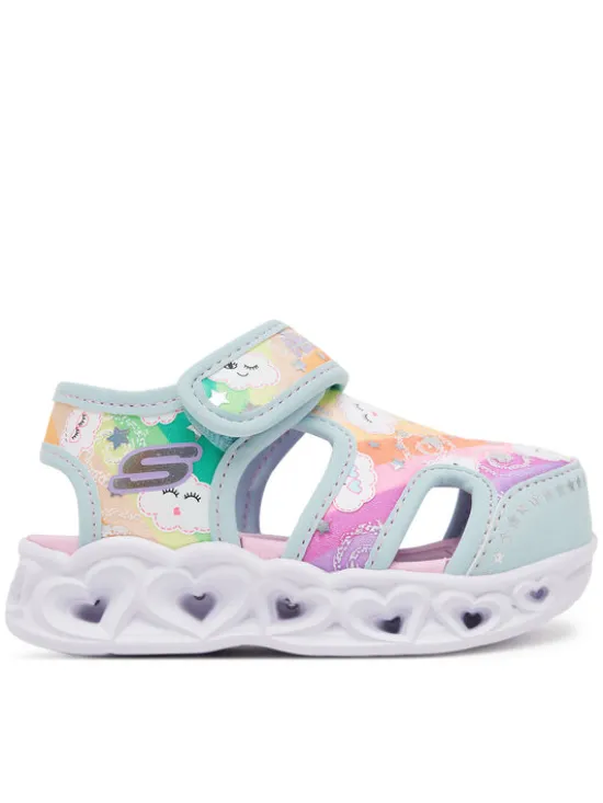 Skechers Sandały Heart Lights Sandals-Cutie Clouds 302977N/TQMT Turkusowy