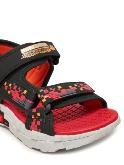Skechers Sandały Mega-Splash 4K- 402161L/BKRD Czarny