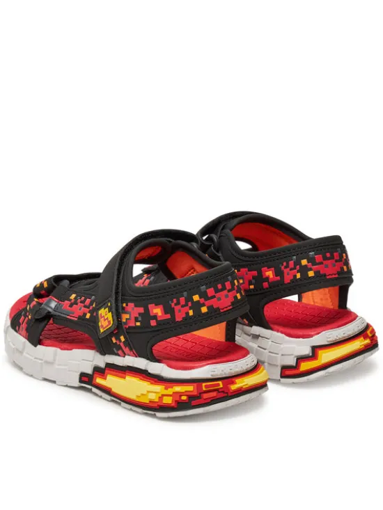 Skechers Sandały Mega-Splash 4K- 402161L/BKRD Czarny