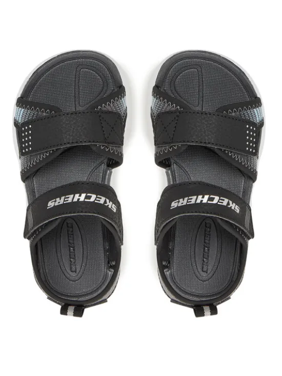 Skechers Sandały Microspec-Splash- 407034L/BKSL Czarny