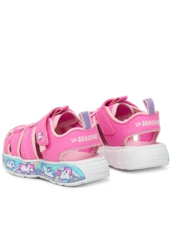 Skechers Sandały Play Scene Splash - Cute Crew 303162N/PKLP Różowy