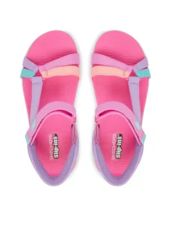 Skechers Sandały Slip-Ins: Go Walk Flex Sandal - Lots Of Sol 303028L/MLT Fioletowy