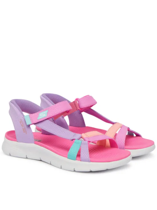Skechers Sandały Slip-Ins: Go Walk Flex Sandal - Lots Of Sol 303028L/MLT Fioletowy