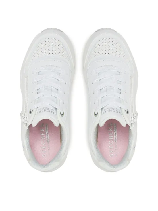 Skechers Sneakersy Uno Gen1-Zip And Stride 310554L/WHT Biały