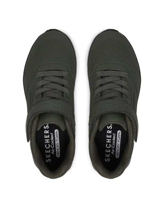 Skechers Sneakersy Uno Lite Vendox 403695L Zielony ciemny