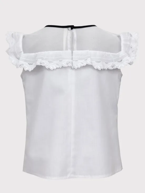 SLY Bluzka 3S-105 Biały Classic Fit