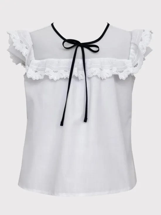 SLY Bluzka 3S-105 Biały Classic Fit