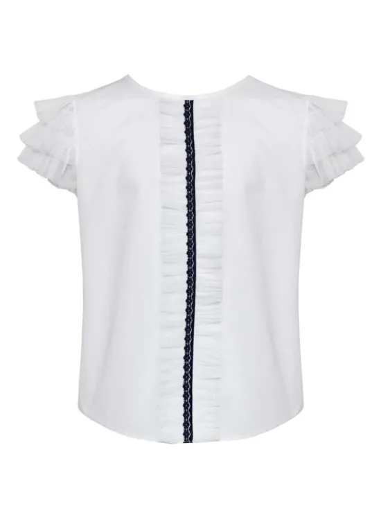 SLY Bluzka 3S-123 Biały Classic Fit