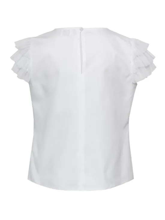 SLY Bluzka 3S-123 Biały Classic Fit
