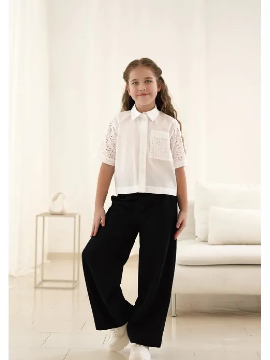 SLY Bluzka 5S-106 Biały Comfortable Fit