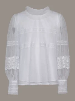 SLY Bluzka 4S-114 Biały Comfortable Fit