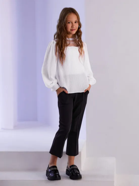 SLY Bluzka 4S-106 Biały Comfortable Fit