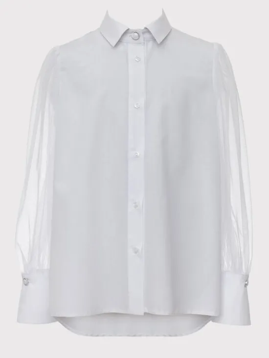 SLY Koszula 4S-119 Biały Comfortable Fit