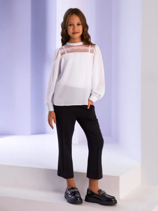 SLY Spodnie materiałowe 4S-401A Czarny Comfortable Fit