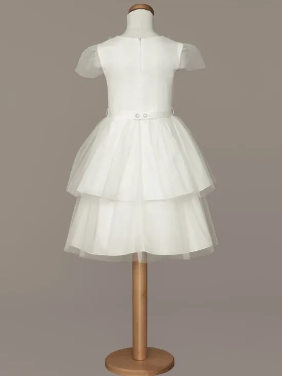 SLY Sukienka elegancka 4SM-17 Écru Comfortable Fit