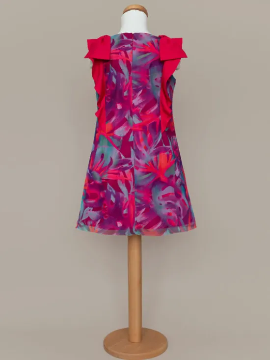 SLY Sukienka elegancka 4W-05B Różowy Comfortable Fit