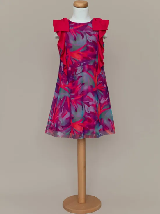 SLY Sukienka elegancka 4W-05B Różowy Comfortable Fit
