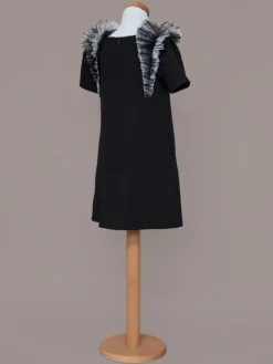 SLY Sukienka elegancka 4W-06 Czarny Comfortable Fit