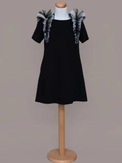 SLY Sukienka elegancka 4W-06 Czarny Comfortable Fit