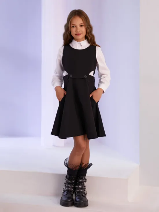 SLY Sukienka 4S-203A Czarny Comfortable Fit