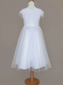 SLY Sukienka 5SM-07A Biały Comfortable Fit