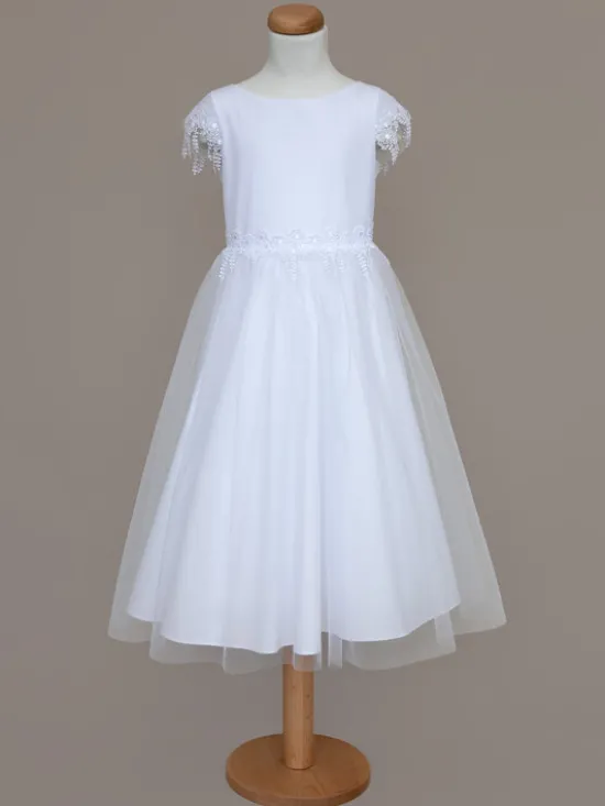 SLY Sukienka 5SM-07A Biały Comfortable Fit