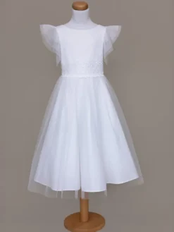 SLY Sukienka 5SM-09A Biały Comfortable Fit