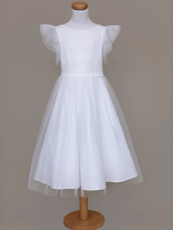 SLY Sukienka 5SM-09A Biały Comfortable Fit