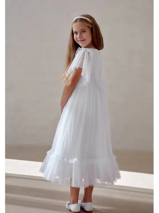 SLY Sukienka 5SM-12A Biały Comfortable Fit