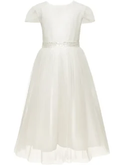 SLY Sukienka 3SM-20B Écru Comfortable Fit