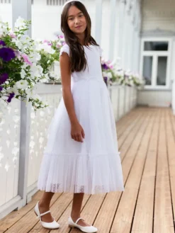 SLY Sukienka 4SM-09B Écru Comfortable Fit