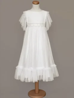 SLY Sukienka 5SM-12B Écru Comfortable Fit