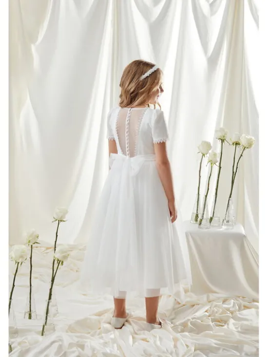 SLY Sukienka 6SM-05B Écru Comfortable Fit