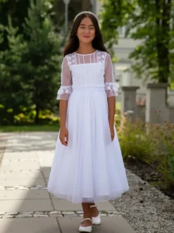 SLY Sukienka 4SM-11 Biały Comfortable Fit
