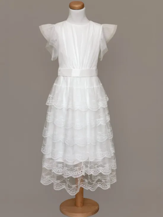 SLY Sukienka 5SM-15 Écru Comfortable Fit