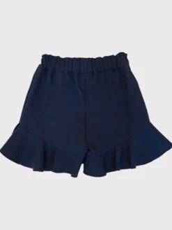 SLY Szorty materiałowe 3S-402B Granatowy Comfortable Fit
