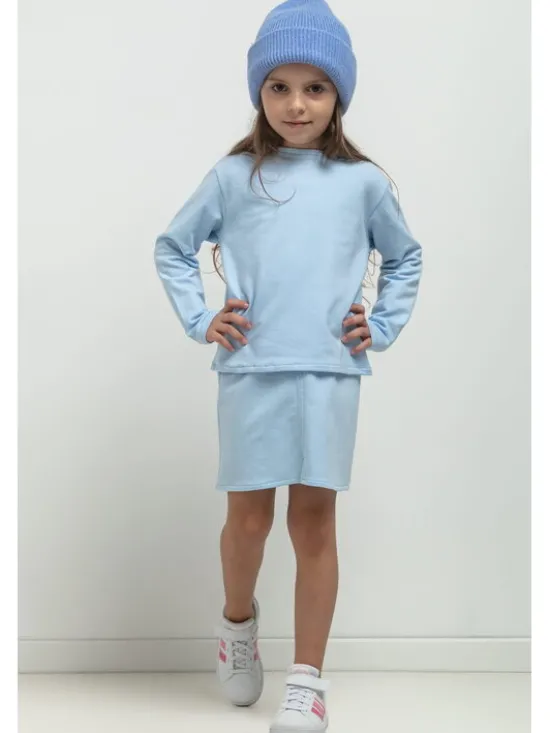 Tessita Bluza MMD41 Błękitny Basic Fit