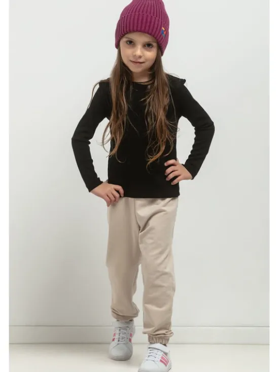 Tessita Bluzka BLUZKA MMD43_2_140 Czarny Regular Fit